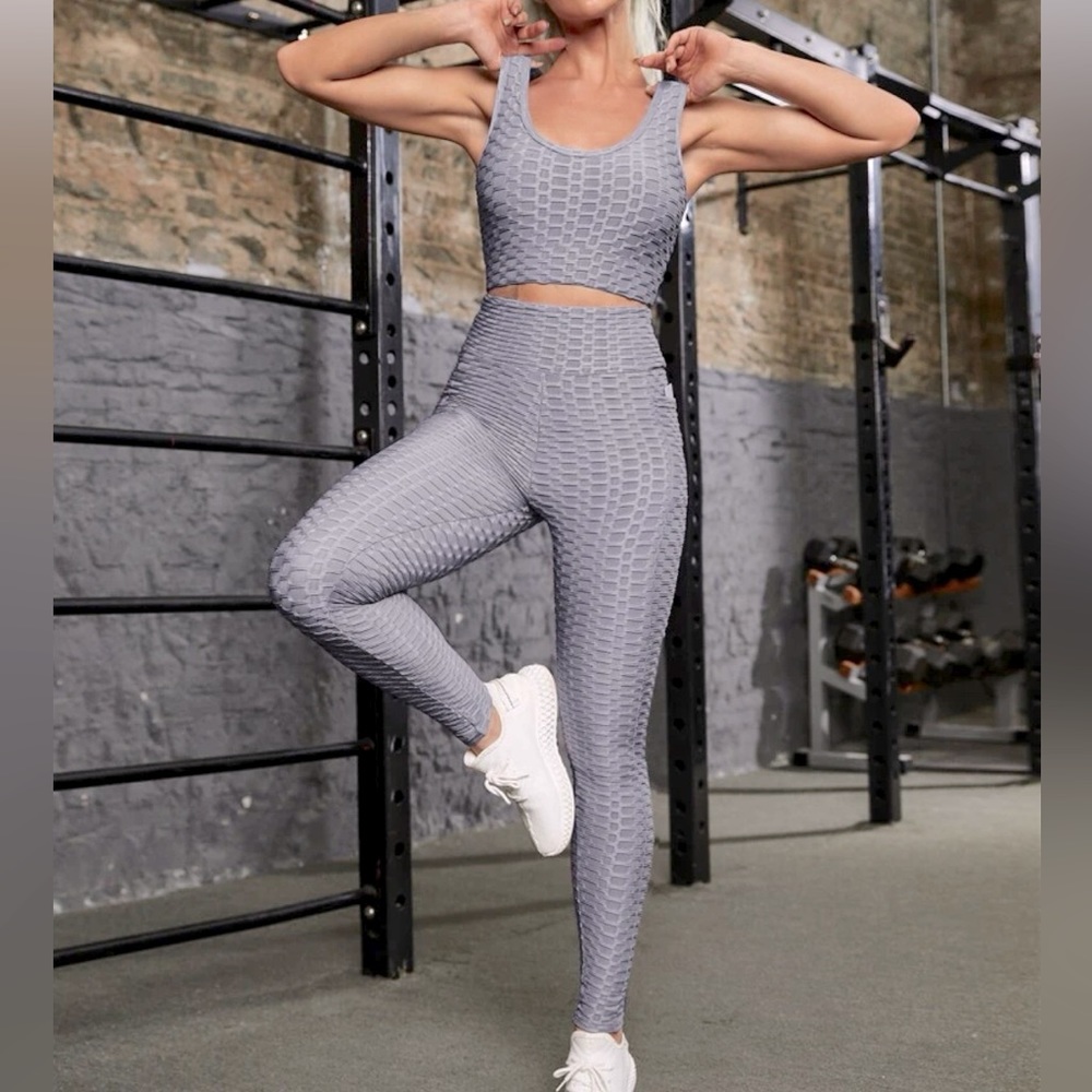 2pcs Solid Running/Work out Set